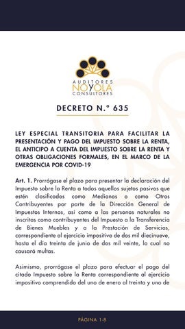 DECRETO N.º 635